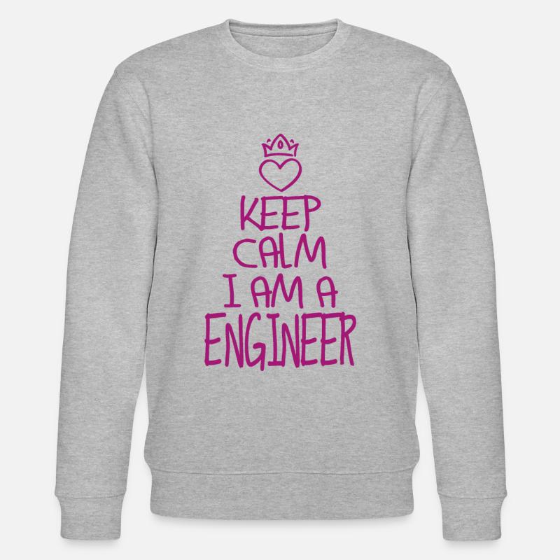Keep Calm Engineer cool gift - Stanley/Stella CHANGER Unisex Organic Sweatshirt - heather grey