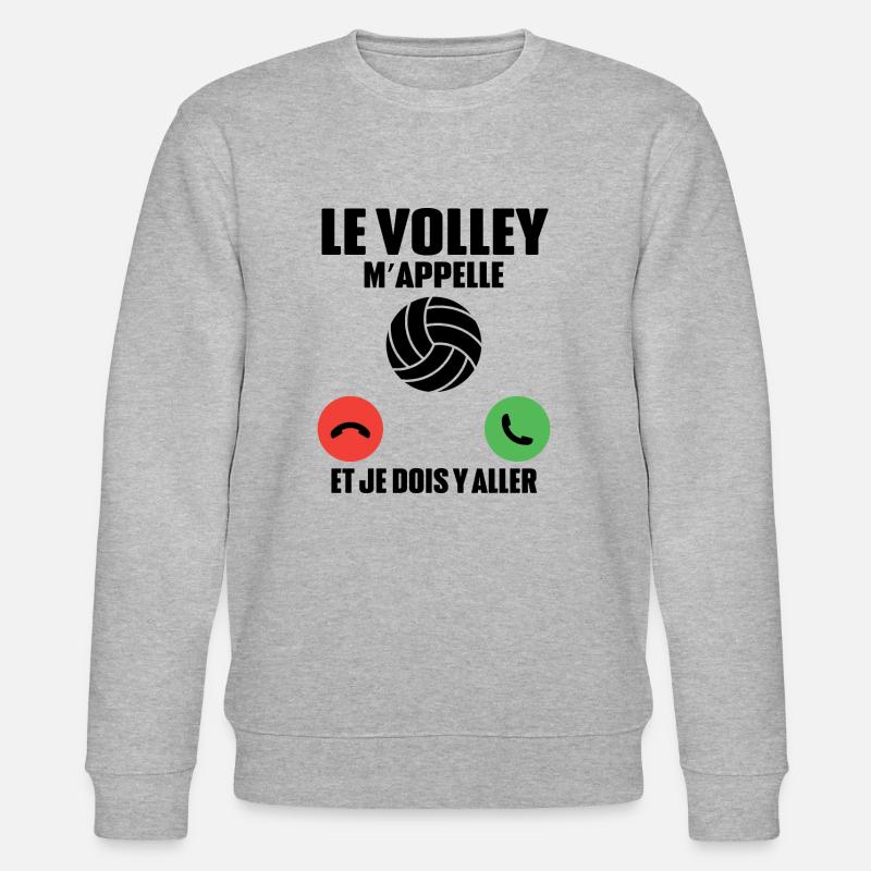 Le Volley m'appelle - Sweat bio CHANGER Stanley/Stella Unisexe - gris chiné
