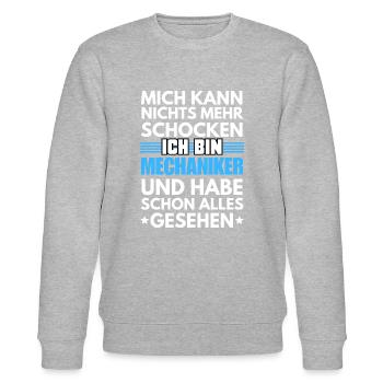 Non-Shockable Mechanic - Stanley/Stella CHANGER Unisex Organic Sweatshirt - heather grey - Front - Nik (191cm) & Marisol (170cm)