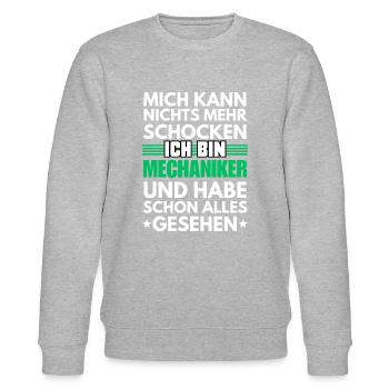 Non-Shockable Mechanic - Stanley/Stella CHANGER Unisex Organic Sweatshirt - heather grey - Front - Nik (191cm) & Marisol (170cm)