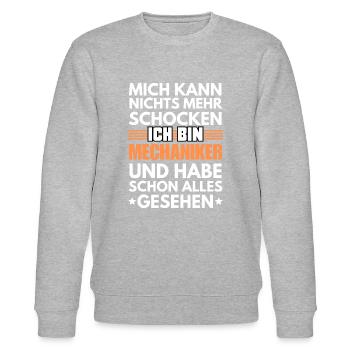 Non-Shockable Mechanic - Stanley/Stella CHANGER Unisex Organic Sweatshirt - heather grey - Front - Nik (191cm) & Marisol (170cm)