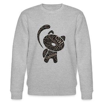 Cute Love - Cat Mommy - Wordcloud - Gift - Stanley/Stella CHANGER Unisex Organic Sweatshirt - heather grey - Front - Nik (191cm) & Marisol (170cm)