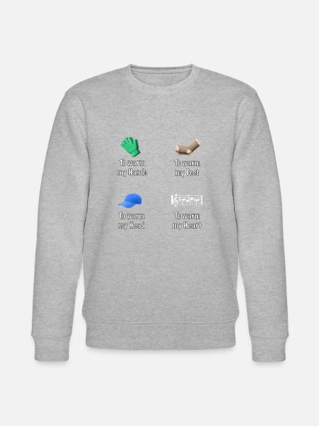 at varme mit hjerte (Bach) - Stanley/Stella økologisk unisex-sweatshirt CHANGER  - grå meleret