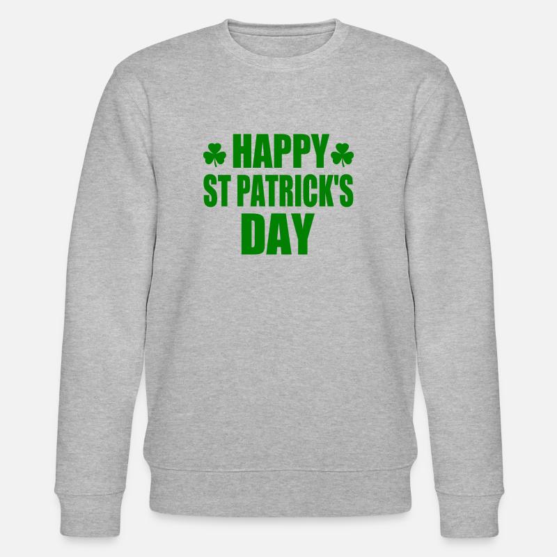 happy st patricks day - Stanley/Stella Unisex Bio-Sweatshirt CHANGER  - Grau meliert
