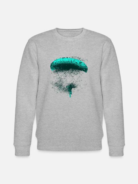 Paraglider splash blue - Stanley/Stella CHANGER Unisex Organic Sweatshirt - heather grey
