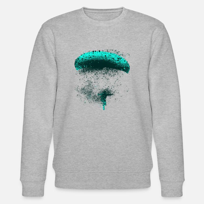 Paraglider splash blue - Stanley/Stella CHANGER Unisex Organic Sweatshirt - heather grey