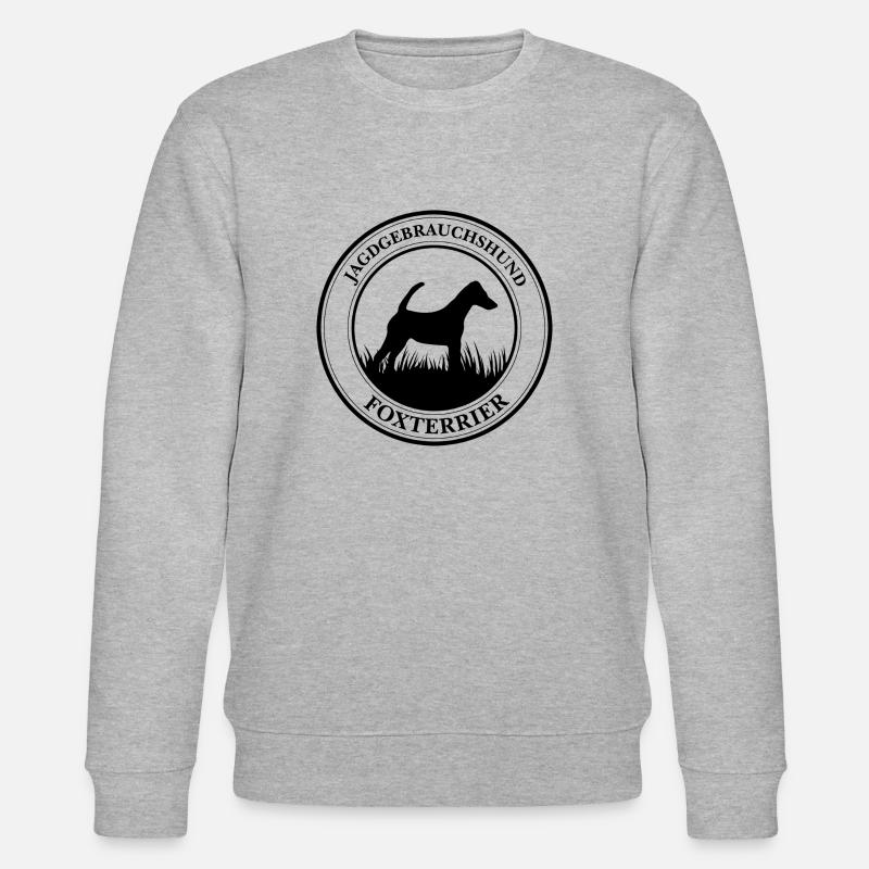 Foxterrier Jagdgebrauchshund Hund Wilsigns - Stanley/Stella Unisex Bio-Sweatshirt CHANGER  - Grau meliert
