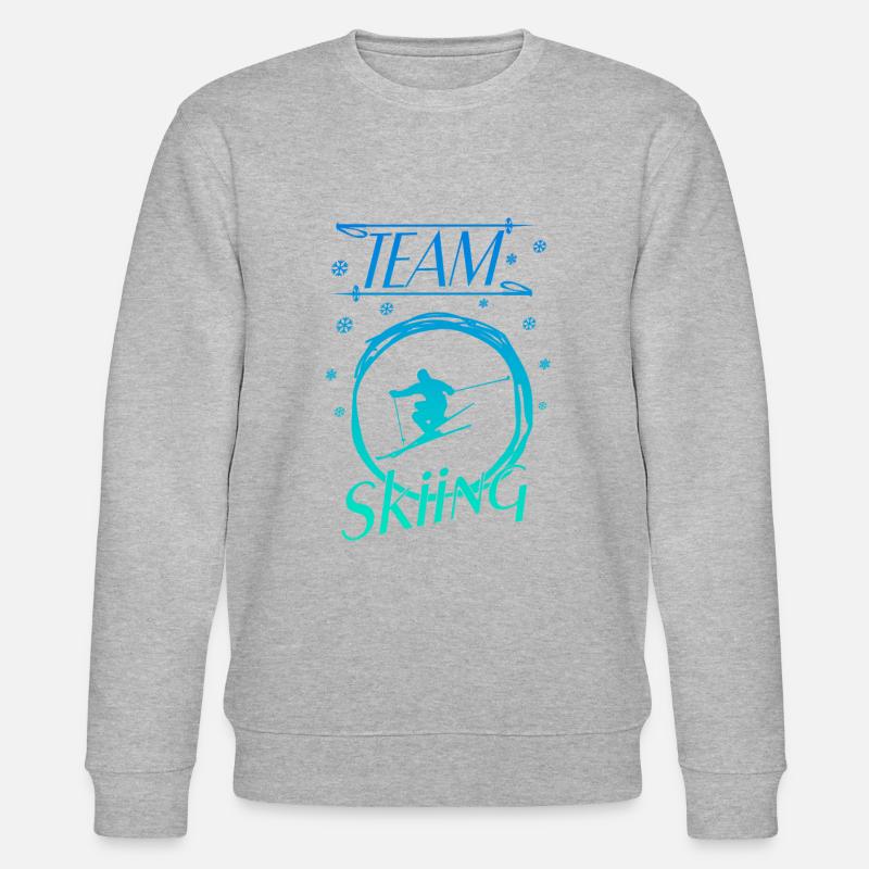 team skiing - Stanley/Stella Unisex Bio-Sweatshirt CHANGER  - Grau meliert