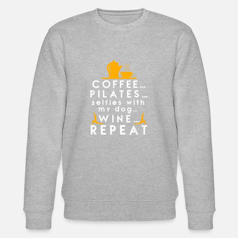 Café Pilates Wine Repeat - Sweat bio CHANGER Stanley/Stella Unisexe - gris chiné
