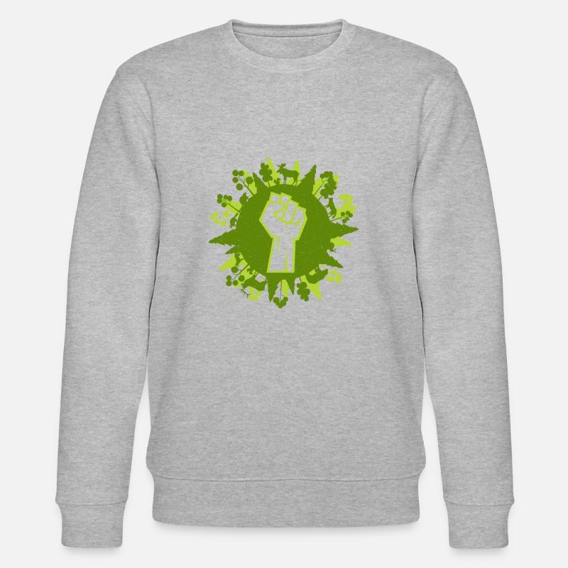 Eco friendly protest - Stanley/Stella CHANGER Unisex Organic Sweatshirt - heather grey