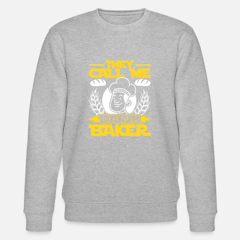 They Call Me Darth Baker - Stanley/Stella Unisex Bio-Sweatshirt CHANGER  - Grau meliert