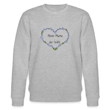 Beste Mama der Welt - Stanley/Stella Unisex Bio-Sweatshirt CHANGER  - Grau meliert - Vorne - Nik (191cm) & Marisol (170cm)