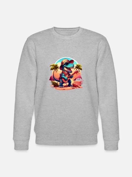 Funky T-Rex - Sweat bio CHANGER Stanley/Stella Unisexe - gris chiné