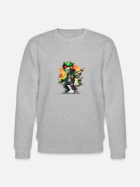 Hip Hop Zombie 4 - Stanley/Stella CHANGER Unisex Organic Sweatshirt - heather grey