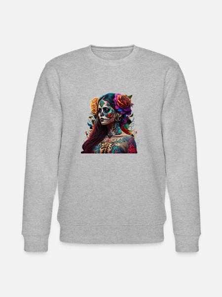 Dia de Muertos - Stanley/Stella CHANGER Unisex Organic Sweatshirt - heather grey