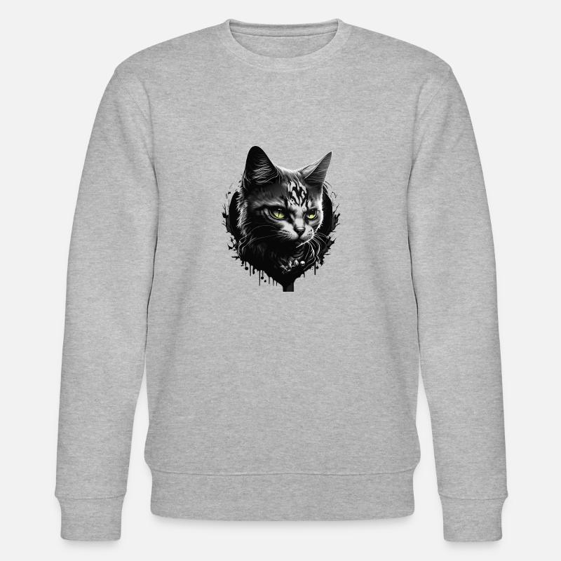 bad cat - Stanley/Stella Unisex Bio-Sweatshirt CHANGER  - Grau meliert