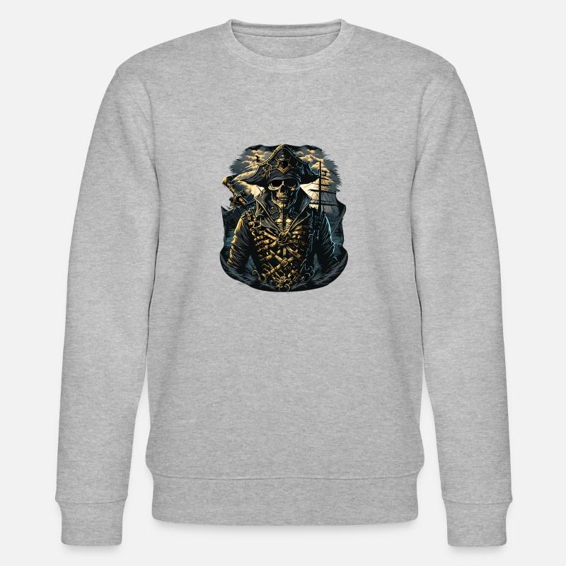 dead pirate - Stanley/Stella Unisex Bio-Sweatshirt CHANGER  - Grau meliert