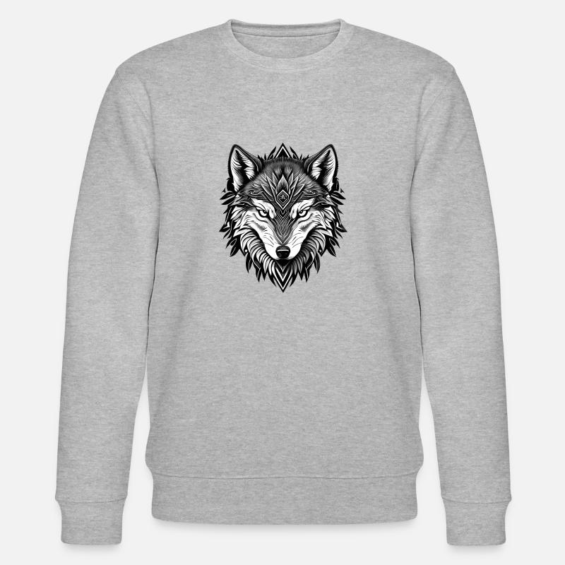 Tête de loup - Sweat bio CHANGER Stanley/Stella Unisexe - gris chiné
