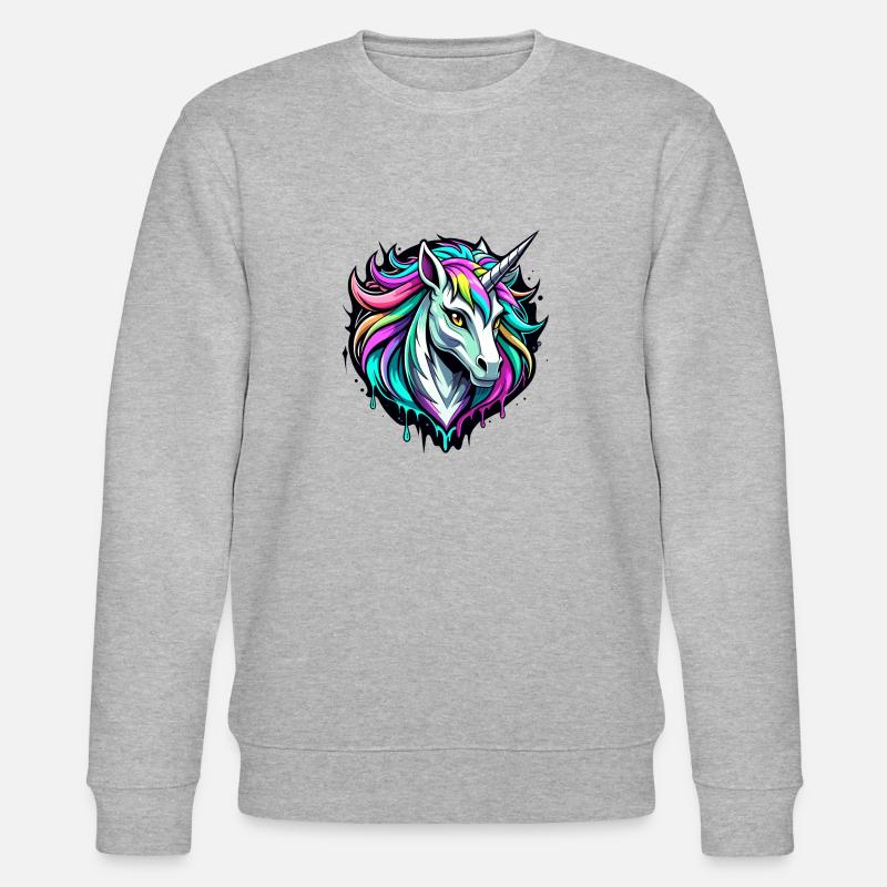 unicorn - Stanley/Stella Unisex Bio-Sweatshirt CHANGER  - Grau meliert