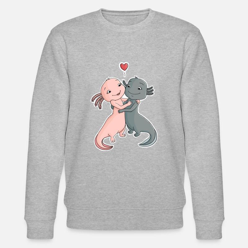 Axolotl Love - Stanley/Stella Unisex Bio-Sweatshirt CHANGER  - Grau meliert