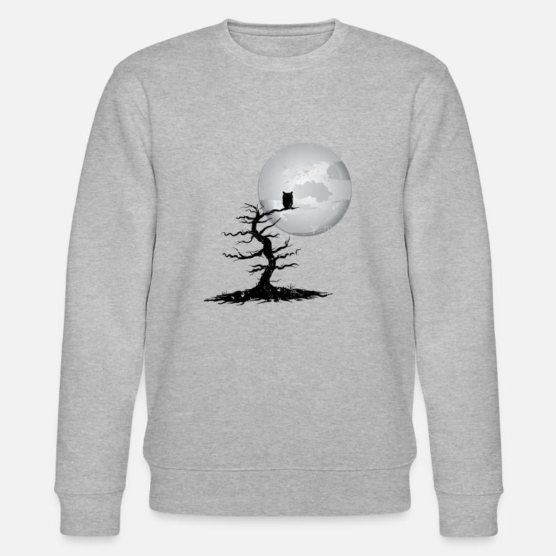 Eule - Stanley/Stella Unisex Bio-Sweatshirt CHANGER  - Grau meliert