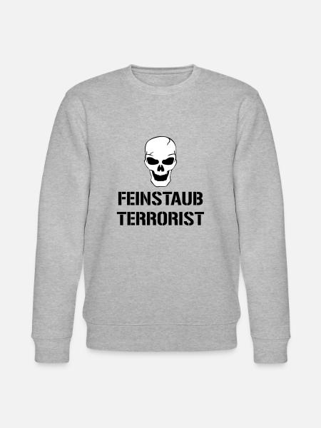 Particulate matter terrorist - Stanley/Stella CHANGER Unisex Organic Sweatshirt - heather grey