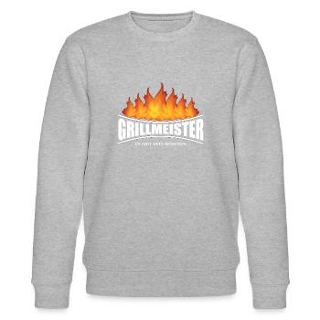 Grillmeister Es gibt kein Besseren - Stanley/Stella Unisex Bio-Sweatshirt CHANGER  - Grau meliert - Vorne - Nik (191cm) & Marisol (170cm)