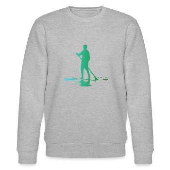 Stand up Paddle - Stanley/Stella Unisex Bio-Sweatshirt CHANGER  - Grau meliert - Vorne - Nik (191cm) & Marisol (170cm)
