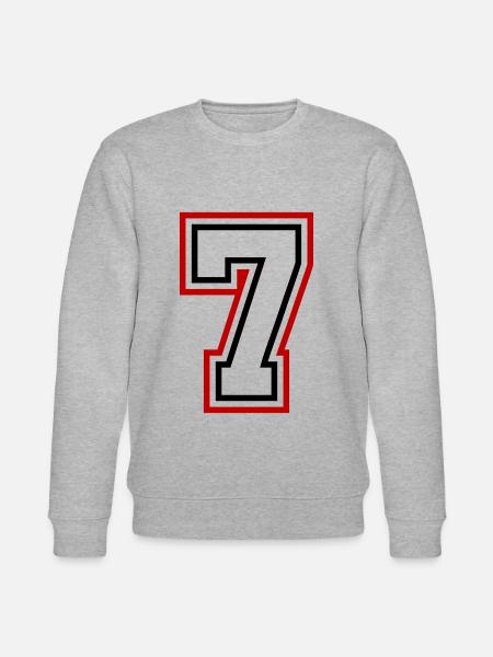 7 Number number - Stanley/Stella CHANGER Unisex Organic Sweatshirt - heather grey