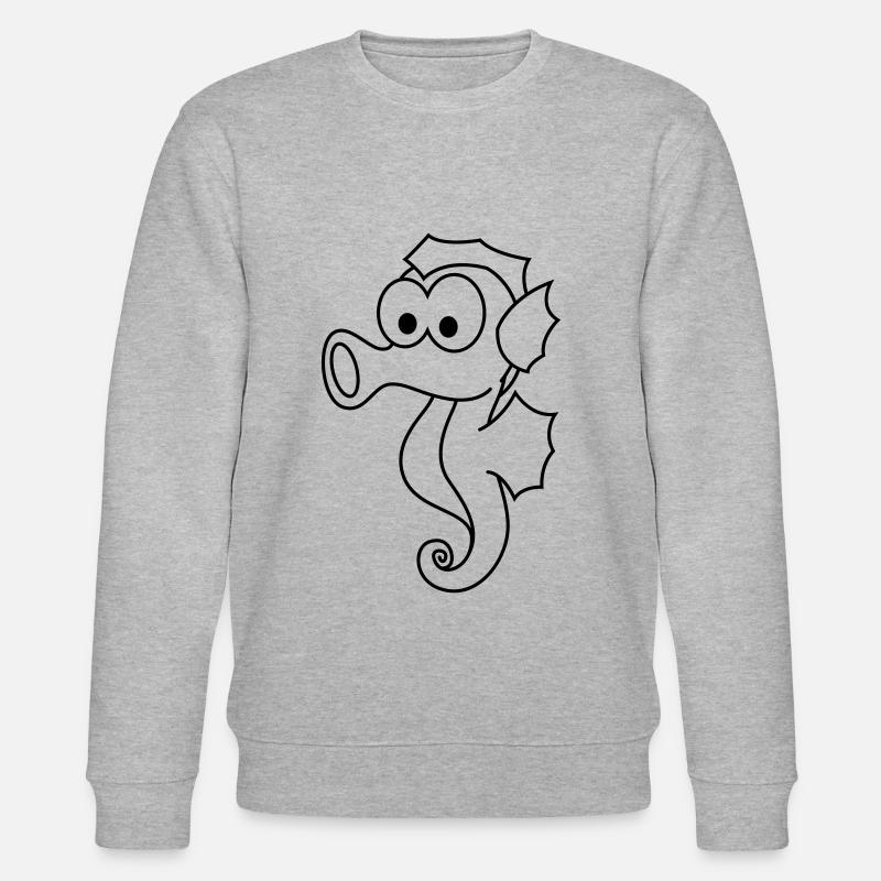 Hippocampe Comic Animal - Sweat bio CHANGER Stanley/Stella Unisexe - gris chiné