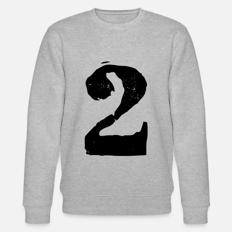 2 Zahl Trikot - Stanley/Stella Unisex Bio-Sweatshirt CHANGER  - Grau meliert