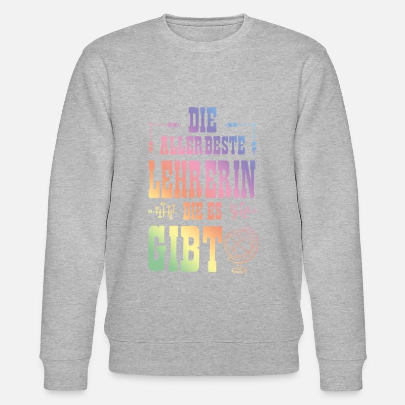 Allerbeste Lehrerin - Stanley/Stella Unisex Bio-Sweatshirt CHANGER  - Grau meliert
