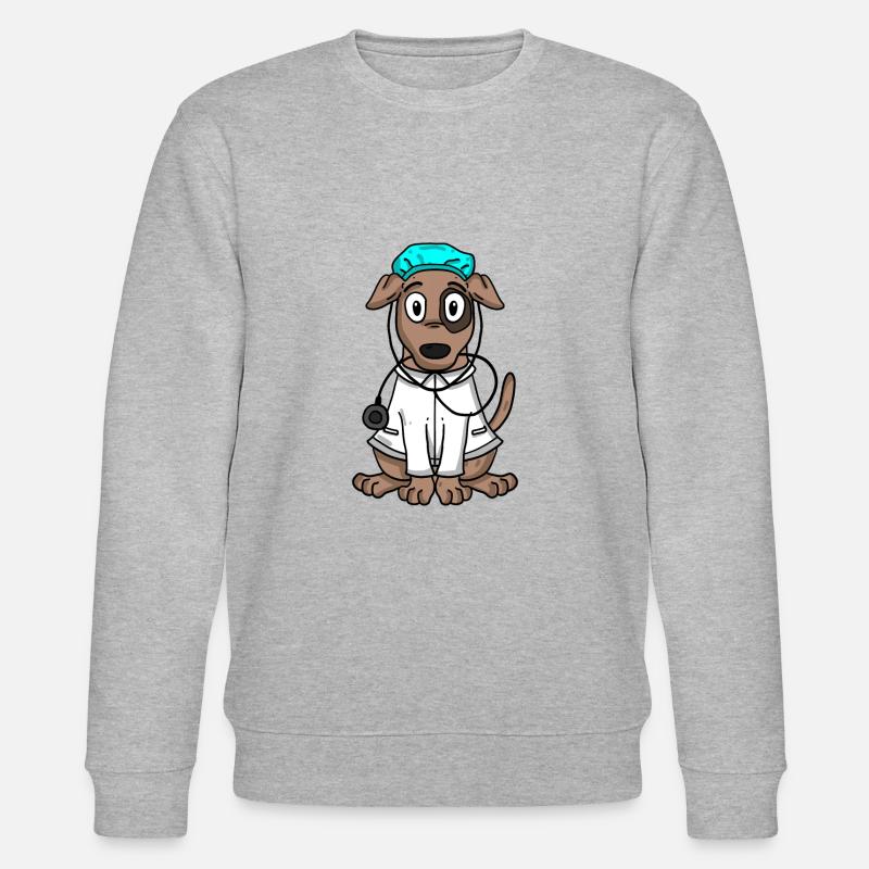 Hund Arzt - Stanley/Stella Unisex Bio-Sweatshirt CHANGER  - Grau meliert