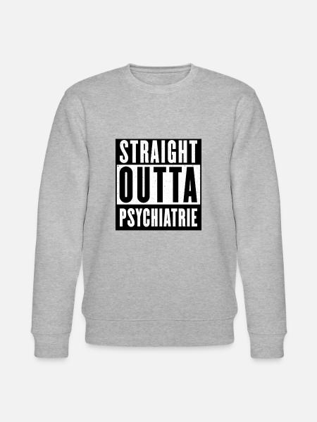 PSYCHIATRIE - STRAIGHT OUTTA - NERVENANSTALT - Stanley/Stella Unisex Bio-Sweatshirt CHANGER - Grau meliert