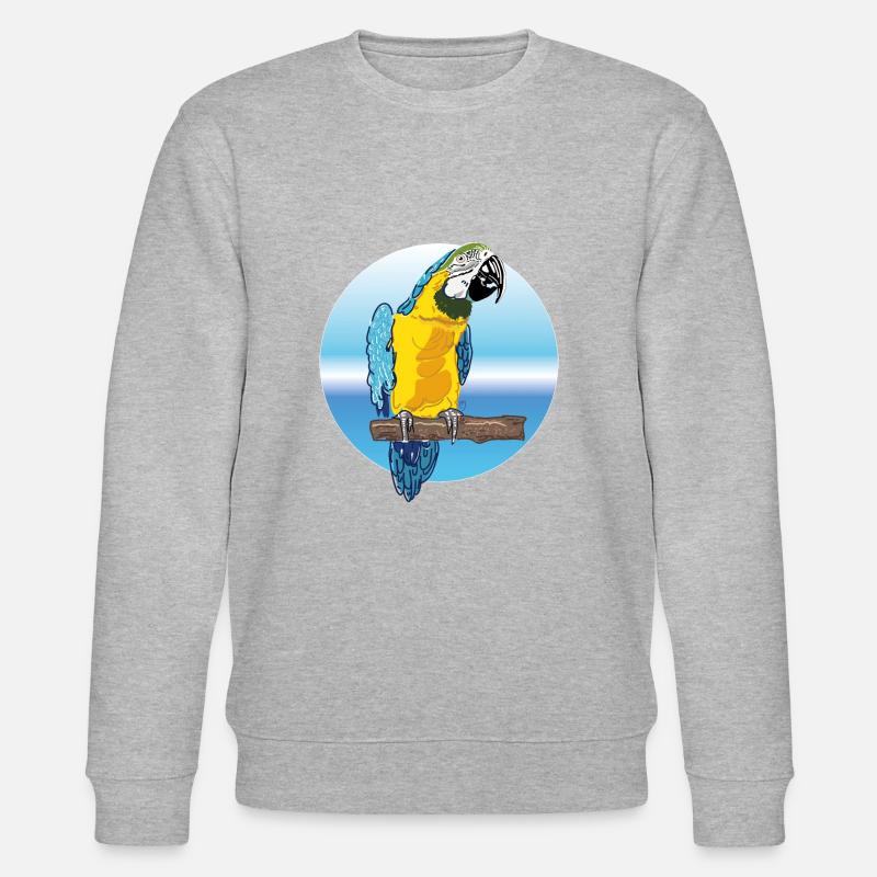 Papagei - Stanley/Stella Unisex Bio-Sweatshirt CHANGER - Grau meliert