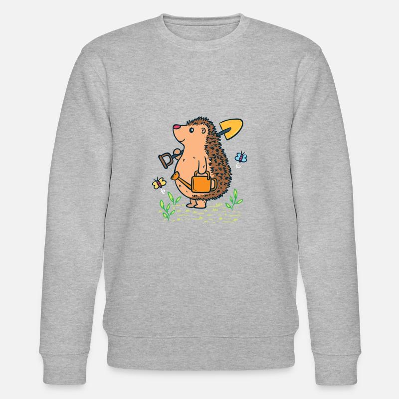 Igel im Garten - Stanley/Stella Unisex Bio-Sweatshirt CHANGER  - Grau meliert