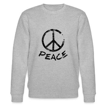 Signe de paix Peace Graffiti Style d’art urbain - Sweat bio CHANGER Stanley/Stella Unisexe - gris chiné - Devant - Nik (191cm) & Marisol (170cm)