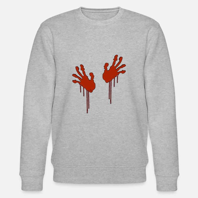 mains ensanglantées - Sweat bio CHANGER Stanley/Stella Unisexe - gris chiné