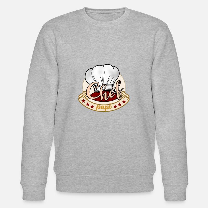 Chef cuisinier papi - Sweat bio CHANGER Stanley/Stella Unisexe - gris chiné