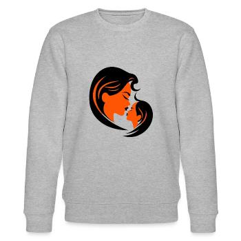 Liebe zum Muttertag - Stanley/Stella Unisex Bio-Sweatshirt CHANGER  - Grau meliert - Vorne - Nik (191cm) & Marisol (170cm)
