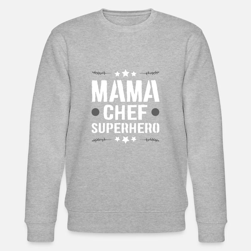 Maman Super-héros Maman - Sweat bio CHANGER Stanley/Stella Unisexe - gris chiné