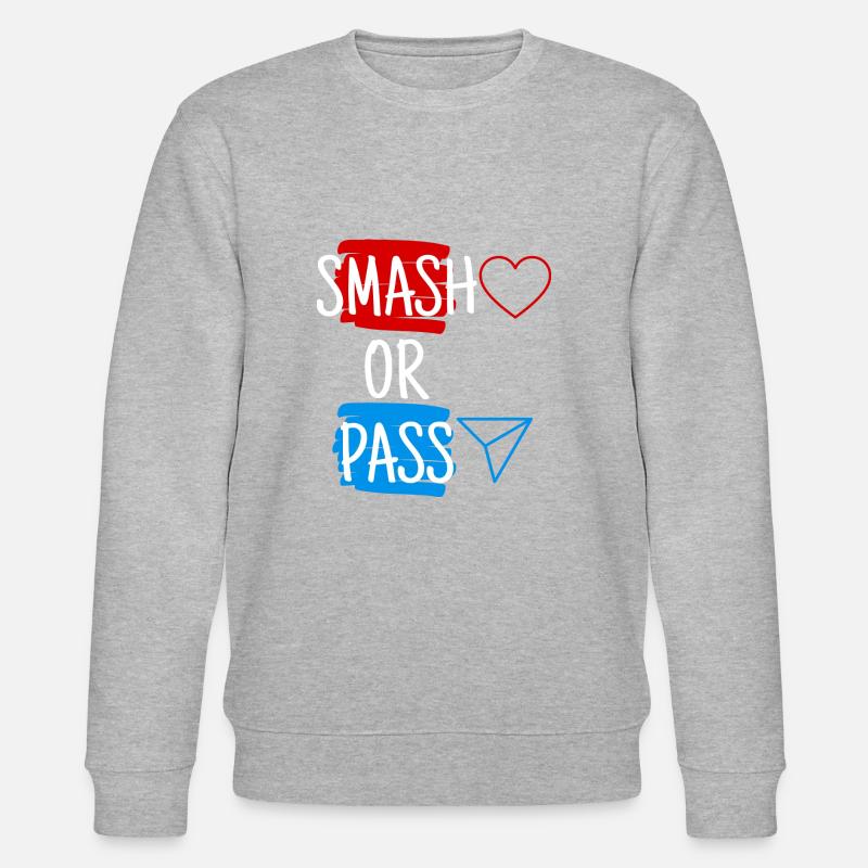 Smash or Pass - Stanley/Stella Unisex Bio-Sweatshirt CHANGER  - Grau meliert