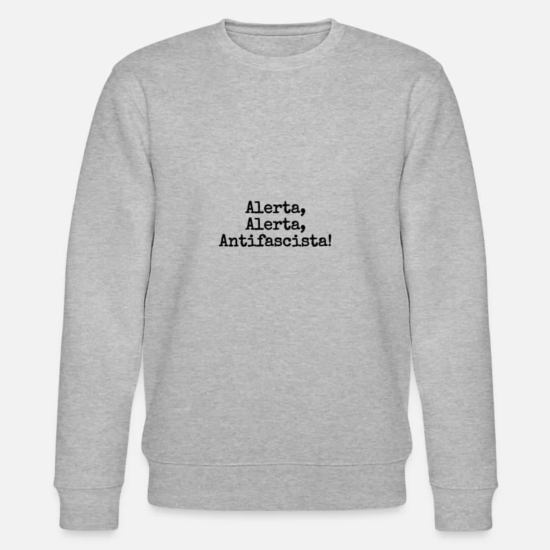 zeitGEIST-Statement "Alerta" - Stanley/Stella Unisex Bio-Sweatshirt CHANGER  - Grau meliert