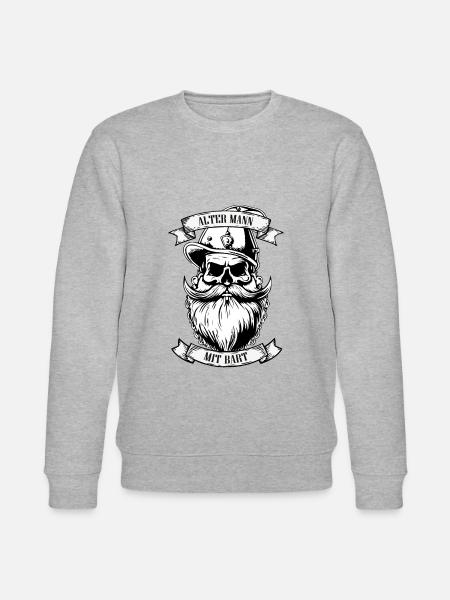 Alter Mann mit Bart - Stanley/Stella Unisex Bio-Sweatshirt CHANGER  - Grau meliert