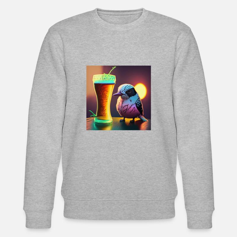 Wütender Vogel - Stanley/Stella Unisex Bio-Sweatshirt CHANGER  - Grau meliert