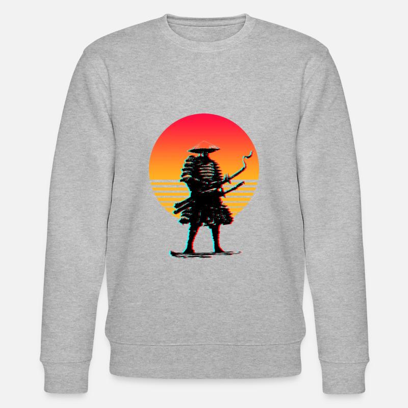 samurai orange - Stanley/Stella Unisex Bio-Sweatshirt CHANGER  - Grau meliert