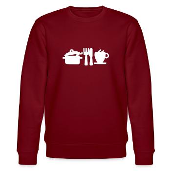 Cuisine Logo Cuisine - Nourriture - Café Personnalisé - Sweat bio CHANGER Stanley/Stella Unisexe - bordeaux - Devant - Nik (191cm) & Marisol (170cm)