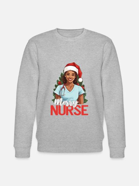 Merry Christmas Nurse - Stanley/Stella CHANGER Unisex Organic Sweatshirt - heather grey
