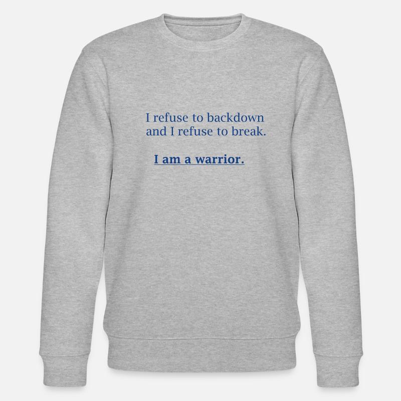 I Am A Warrior - Stanley/Stella Unisex Bio-Sweatshirt CHANGER  - Grau meliert