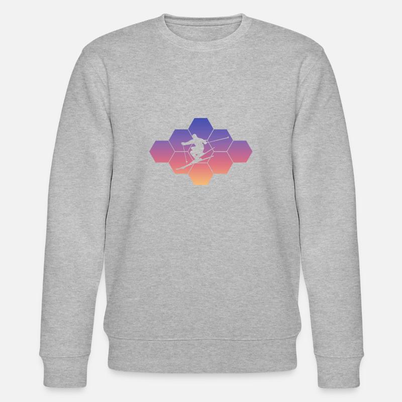 Skiing - Stanley/Stella Unisex Bio-Sweatshirt CHANGER  - Grau meliert